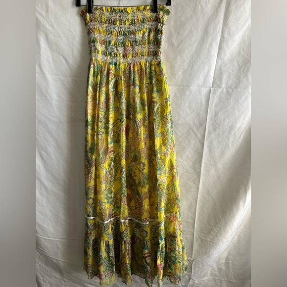 Yellow Strapless Sundress - One Size Fits Most - Picture 1 of 3